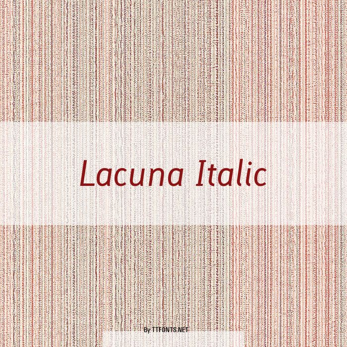 Lacuna Italic example